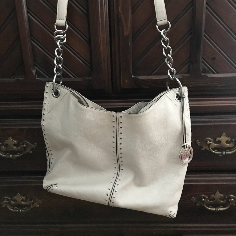 Michael Kors White Leather Satchels